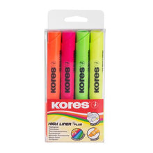 Load image into Gallery viewer, Kores High Liner Plus Chisel Tip Highlighters (Pack of 4)
