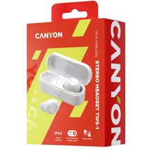 Load image into Gallery viewer, Canyon True Wireless Earbuds with charging case - Earpads included - White
