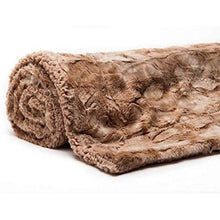 Load image into Gallery viewer, Wonder Trend Faux Fur Luxury Mink Thermal Heat Blanket Throw Cream Beige
