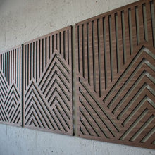 Load image into Gallery viewer, db Creative - Large Mountain Wood Wall art décor set of 3 panels

