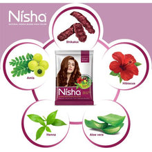 Load image into Gallery viewer, 20 sachets Nisha Henna Based Natura Hair Color 15g Each No Ammonia Brown
