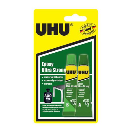 UHU Epoxy ultra strog adhesive 2x20g tubes Buy Online in Zimbabwe thedailysale.shop