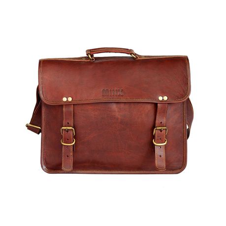 Minx - Genuine Leather Bahama Laptop Bag Brown - 15 Buy Online in Zimbabwe thedailysale.shop