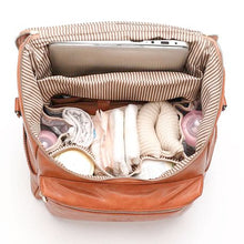 Load image into Gallery viewer, Diaper Big Backpack Nappy Bag - Sofy&amp;Me - Maternity Baby - Leather Brown
