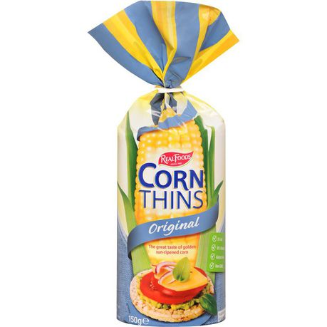 Real Foods - Original Corn Thins 6 x 150g Buy Online in Zimbabwe thedailysale.shop