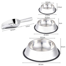 Load image into Gallery viewer, Stainless Steel Pet Bowl &amp; Scoop Set
