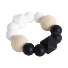 Load image into Gallery viewer, Ruby Melon Chu Teether Textured Black and White
