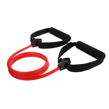 120cm Resistance Exercise Band with Soft Grip Handle - Red Buy Online in Zimbabwe thedailysale.shop