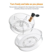 Load image into Gallery viewer, Kitchen Lazy Susan Divided Turntable Storage Container
