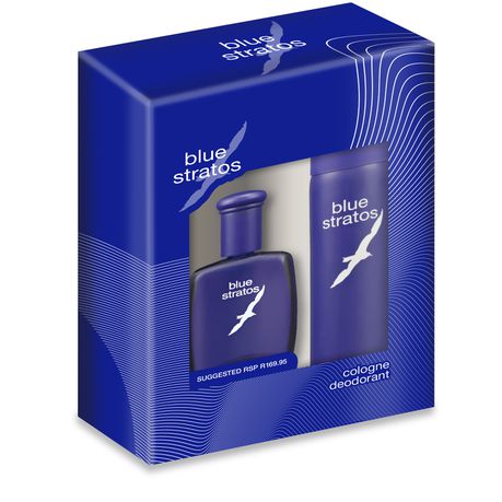 Blue Stratos Cologne 75ML & Deodorant Spray 125ML Buy Online in Zimbabwe thedailysale.shop