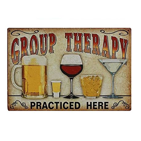 Aankopen - Group Therapy - Retro Vintage Metal Wall Plate