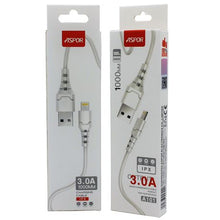 Load image into Gallery viewer, Iphone Cable -3 Pack- Aspor 3.0 A

