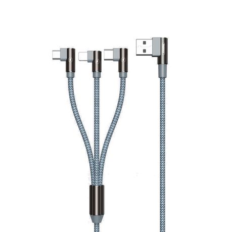 Remax Ranger 3 In 1 Charging Cable RC-167th - Silver Buy Online in Zimbabwe thedailysale.shop