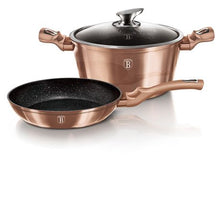 Load image into Gallery viewer, Berlinger Haus 3-Piece Marble Coating Cookware Set - Rose Gold Metallic Line
