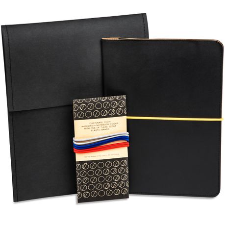 A5 Notebook Cover Black Washable Kraft Paper and Felt Interior 19cm x 24cm Buy Online in Zimbabwe thedailysale.shop