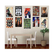 Load image into Gallery viewer, Aankopen - Harley Davidson Midnight Bikes - Retro Vintage Metal Wall Plate
