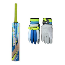Load image into Gallery viewer, Protos Boy's  Cricket Bat and Glove Combo
