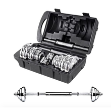 Load image into Gallery viewer, 18-Piece Chrome Dumbbell Set 30kg

