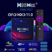 Load image into Gallery viewer, Android Smart TV Box H96 Max V11 4K with DSTV, NETFLIX and Showmax
