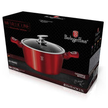 Load image into Gallery viewer, Berlinger Haus 24cm Marble Coating Casserole with Lid - Burgundy Metallic Line
