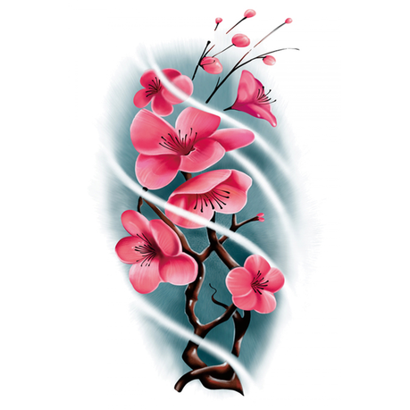 Tattoo - Waterproof High Quality Skin Safe - Flower Cloud Buy Online in Zimbabwe thedailysale.shop