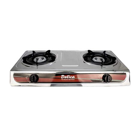 Two Burner Gas Stove with Auto Ignition, Pan Support & Accessories Set Buy Online in Zimbabwe thedailysale.shop