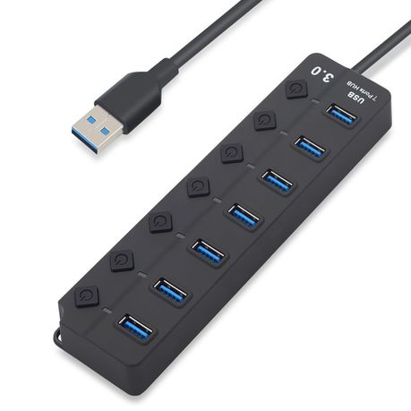 Tuff-Luv 7 Port USB 3.0 Hub – Black Buy Online in Zimbabwe thedailysale.shop