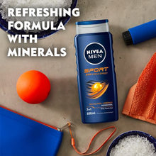 Load image into Gallery viewer, NIVEA MEN sport shower gel / body wash - 6 x 500ml
