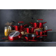 Load image into Gallery viewer, Berlinger Haus 15 Piece Marble Coating Cookware Set - Burgundy Metallic
