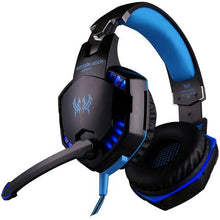 Load image into Gallery viewer, Gaming Headphones Kotion G2000 with Mic + Audio/Mic Splitter Cable - Blue
