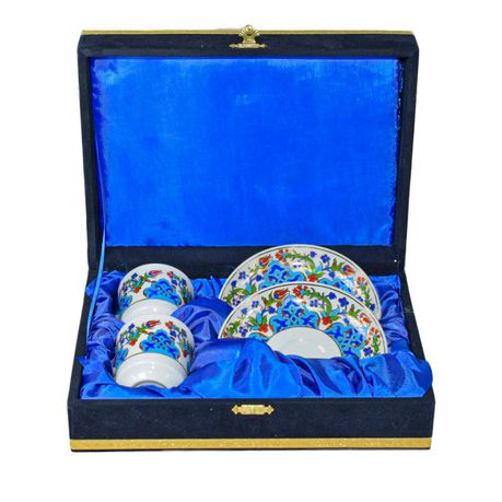 Turkish Coffee Set for 2 People with Fancy Box-4 pcs Buy Online in Zimbabwe thedailysale.shop