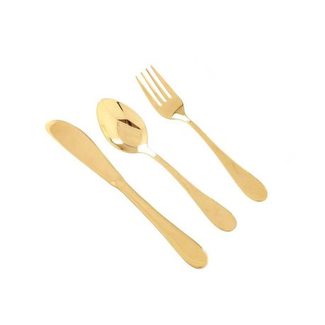 Gold Stainless Steel Cutlery Set (18 Piece Pack)