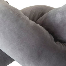 Load image into Gallery viewer, Creative Deco SET OF 2 Large Knotted Pillow Cushions – Spandex - Cloud Grey
