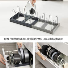 Load image into Gallery viewer, Heartdeco Adjustable Organizer Rack For Pans &amp; Pot Lids
