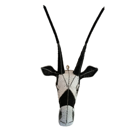 African Bead and Wire Handcrafted Oryx Head Wall Décor Large Buy Online in Zimbabwe thedailysale.shop