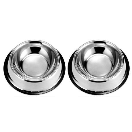 2 Medium Dog Bowls-Stainless Steel Buy Online in Zimbabwe thedailysale.shop