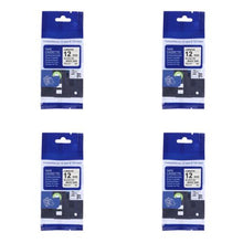Load image into Gallery viewer, TZ-231 Brother Label Tape Cartridge 12mm-Laminated Black On White-Pack Of 4
