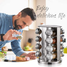 Load image into Gallery viewer, Rotating Spice Carousel With 16 Jars For Home And Kitchen -C08-R16S
