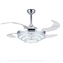 Load image into Gallery viewer, Retractable Blade Ceiling Fan With Remote
