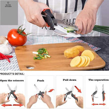 Load image into Gallery viewer, Silver Kitchen Clever Cutter - 6-1  Kitchen Scissors - Multi-Functional
