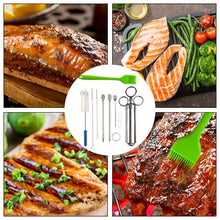 Load image into Gallery viewer, Kitchen Braai BBQ Meat Injector Syringe Kit Stainless Steel Marinade
