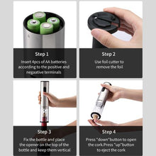 Load image into Gallery viewer, Electric Wine Opener -Stainless Steel - With Foil Cutter
