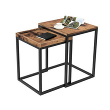 Load image into Gallery viewer, Bragg Tokyo Rustic Nesting Side Tables, Brown

