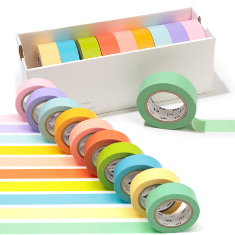 Washi Tape Box Set of 10 rolls - Light Colours 2 Buy Online in Zimbabwe thedailysale.shop
