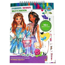 Load image into Gallery viewer, Fashion Design Sketchbook Blooming Creativity - Children's Sketch Pad
