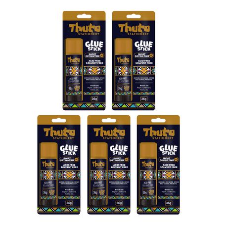 5 X Thuto 36g Glue Sticks (Blister Packaging) Buy Online in Zimbabwe thedailysale.shop