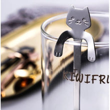 Load image into Gallery viewer, Cat Teaspoons - (4 Piece) - Long Stem
