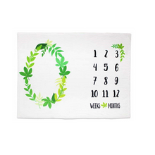 Load image into Gallery viewer, Baba Jay Baby Monthly Milestone Blanket - Double Sided
