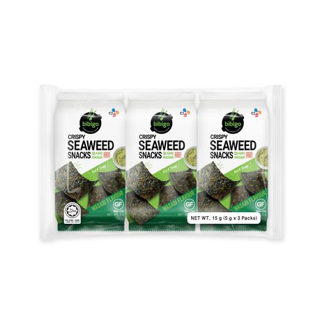 Bibigo Crispy Seaweed Snacks - Wasabi Flavour Buy Online in Zimbabwe thedailysale.shop