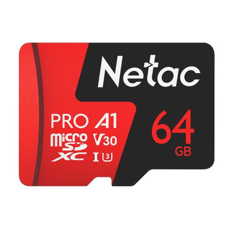 Netac - V30/A1/C10 90-100MB/s 64GB SD